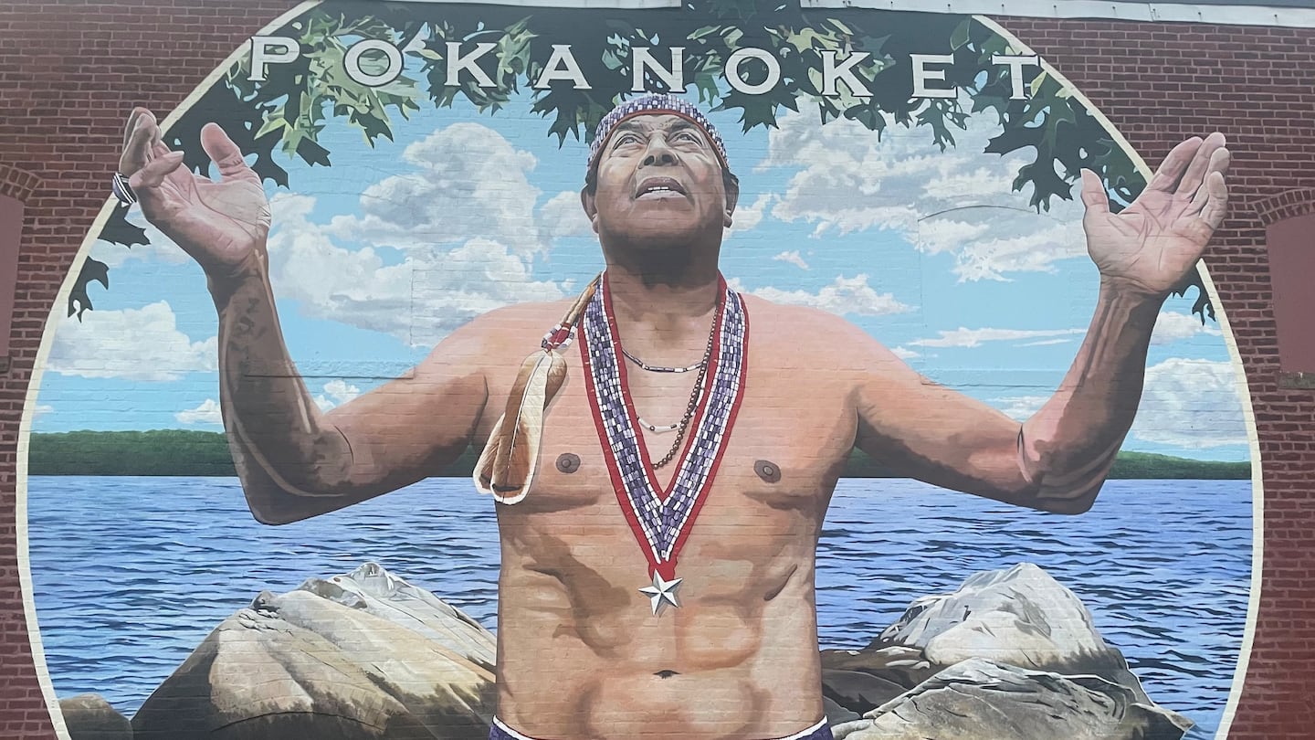 A mural in East Providence, R.I., depicts Metacom standing on the shore of Mount Hope Bay in Bristol. Metacom, leader of the Pokanoket Wampanoag people – also known as King Philip – was killed in 1676 during King Philip’s War. The mural was modeled after William "Winds of Thunder" Guy, current sagamore (chief of chiefs) of the Pokanoket Indian Tribe.