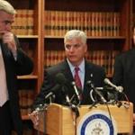 Suffolk County District Attorney Daniel F. Conley (center) and Boston Police Commissioner Edward Davis (left) spoke at a news conference.