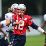 Tom Brady and the New England Patriots practiced during their training camp at Gillette Stadium. 