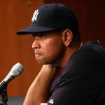 Alex Rodriguez held a press conference before the game Monday night in Chicago.