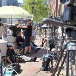 The media wait for news of a verdict in the James “Whitey” Bulger case. The jury continues to deliberate.