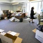 Carol R. Johnson began clearing out and reorganizing her office Wednesday prior to her retirement as school superintendent.
