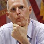 A note from Florida Governor Rick Scott, a Republican, to Massachusetts businesses drew the Patrick administration’s ire.  