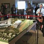 Chip Tuttle, chief operating officer of Suffolk Downs, unveiled his proposed casino and hotel project in East Boston, Wednesday, March 27 2013. 