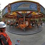 The carousel on the Rose Fitzgerald Kennedy Greenway.