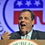 New Jersey Governor Chris Christie displayed some of his famous in-your-face pugnacity.