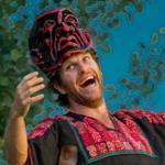 Adam Bright plays a genie in Double Edge Theatre’s outdoor production of “Shahrazad.”