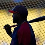 David Ortiz, taking batting practice before Friday night’s game, was still answering questions over his recent comments. 