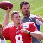 Jeff Tuel (8) may start for the Bills with EJ Manuel (3) and Kevin Kolb ailing.