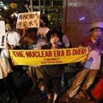 Protesters at the headquarters of Tokyo Electric Power Co.  demanded a halt to Japan’s nuclear development plans.