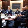 President Obama met with his national security staff to discuss the Syria crisis in the Situation Room of the White House on Friday.