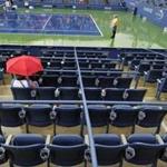 Monday was another rainy day at the US Open in New York.TIMOTHY CLARY/AFP/Getty Images