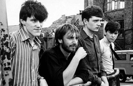 Joy Division (from left): Stephen Morris, Peter Hook, Ian Curtis, and Bernard Sumner. 
