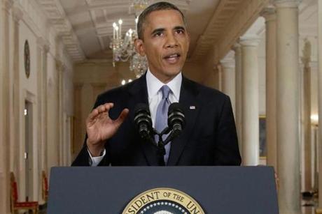 President Obama, in a nationally televised speech, cited “encouraging signs” for resolving the Syria crisis.
