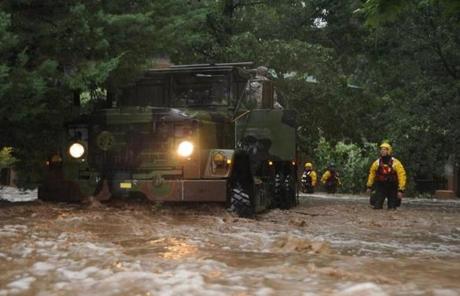 Four people have been confirmed dead since the harrowing floods began Wednesday. 
