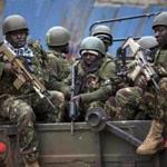 Kenyan soldiers were at the scene of the standoff.
