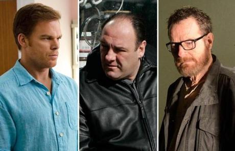 Michael C. Hall  (“Dexter”), James Gandolfini (“The Sopranos”), and Bryan Cranston (“Breaking Bad”) played memorable roles in long-running series. 
