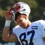Patriots tight end Rob Gronkowski will not play in Sunday’s game against the Falcons.