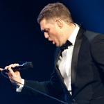 Michael Buble performs at the TD Garden during Friday night’s show.