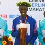 Wilson Kipsang, center, won the Berlin Marathon, with Eliud Kipchoge in second place and Geoffrey Kipsang in third.