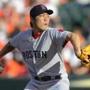 Koji Uehara pitched a perfect inning Sunday against the Orioles, only his second appearance in a week.