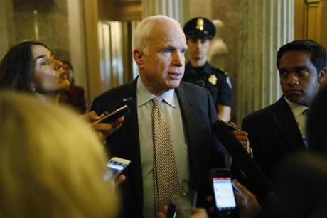 Senator John McCain of Arizona, who has called his Tea Party colleagues “wacko birds,’’ believes compromising to keep the government open is a prudent course for the GOP. 
