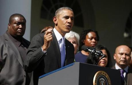  President Barack Obama delivered remarks about the first federal government shutdown in 17 years.
