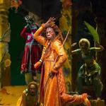 Andre De Shields as King Louie, as musicians join actors on stage, in Huntington coproduction of  “The Jungle Book.” 