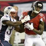 Patriots cornerback Alfonzo Dennard was able to hold Falcons star receiver Julio Jones in check Sunday night.