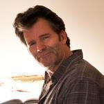 Andre Dubus III writes his novels out in longhand in pencil. His writing room is a small space in the basement. 