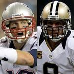 The numbers for the Patriots’ Tom Brady and the Saints’ Drew Brees are similarly great, but the comparisons don’t end there.