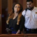 Shayanna Jenkins, fiancee of former New England Patriots' Aaron Hernandez, appeared in superior court in Fall River.