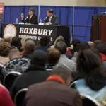 Mayoral candidates John Connolly and Martin J. Walsh debated at the Boston Mayoral Forum hosted by the Urban League of Massachusetts at the Reggie Lewis Center in Roxbury.