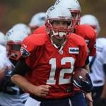 Tom Brady was at practice on Wednesday.