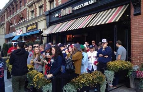 The patio at Forum restaurant, scene of the second blast at the Boston marathon, was packed with fans.
