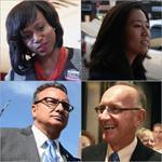 The winners in Tuesday’s election. (Top row, left to right) At-large councilors: Ayanna Pressley; Michelle Wu; Michael Flaherty; Stephen J. Murphy. (Middle row, left to right) District 1: Salvatore LaMattina; District 2: Bill Linehan; District 4: Charles Yancey; District 5: Timothy McCarthy. (Bottom row, left to right) District 6: Matt O’Malley; District 7: Tito Jackson; District 8: Josh Zakim; District 9: Mark Ciommo. NOTE: Frank Baker ran unopposed in District 3
