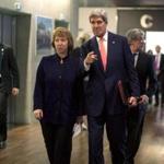 John Kerry and European Union foreign policy chief Catherine Ashton headed to a meeting in Geneva on Friday.