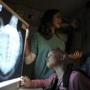 Delia Binette, 6, looked at an X-ray of a sea turtle at New England Aquarium.