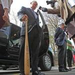 Mayor Menino is now sporting a “bat cane.” He attended a ribbon cutting Friday at the Mission Hill School.