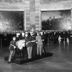 John F. Kennedy’s casket was placed in the Capitol’s rotunda on Nov. 24, 1963.