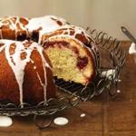 Lemon-cranberry swirl cake. 