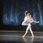Lia Cirio and Lasha Khozashvili in dress rehearsal for Boston Ballet’s “The Nutcracker” at the Boston Opera House. 
