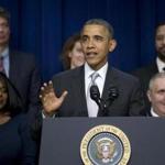 President Barack Obama spoke about the new health care law Tuesday. 
