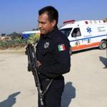 Police stood guard near an area where dangerous radioactive medical material was found in the town of Hueypoxtla, Mexico, on Thursday.