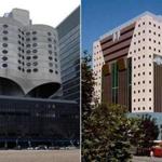 DOOMED (left): The demolition of Chicago’s Prentice Women’s Hospital, designed by Bertrand Goldberg, has been called Modernism’s “Penn Station moment.” PRESERVED (right): The Portland Building in Portland, Ore., is on the National Register of Historic Places. Designed by Michael Graves, it’s been called one of “the world’s ugliest.”