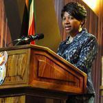 Nandi Mandela spoke at the state funeral ceremony of Nelson Mandela, her grandfather, at his home village in Qunu, South Africa, on Sunday.
