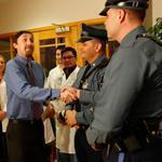 Ryan Brooker reached out to thank troopers Robert Childs and T.J. Hannon at the hospital Monday.
