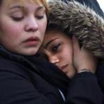 Stephanie Ruiz, left, comforted Nancy Garcia, whose mother, Aura Garcia, was crushed to death on the Andrew McArdle bridge. 