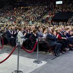 Mayor Martin J. Walsh chose the Conte Forum at Boston College so that he could invite a larger audience to his inauguration.