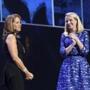 Yahoo CEO Marissa Mayer greeted journalist Katie Couric on stage at CES.